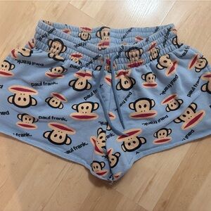 Paul Frank Blue Monkey Print Lounge Shorts